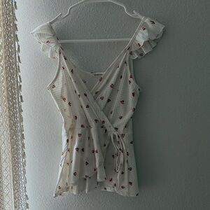 Caution To The Wind Floral Wrap Cami